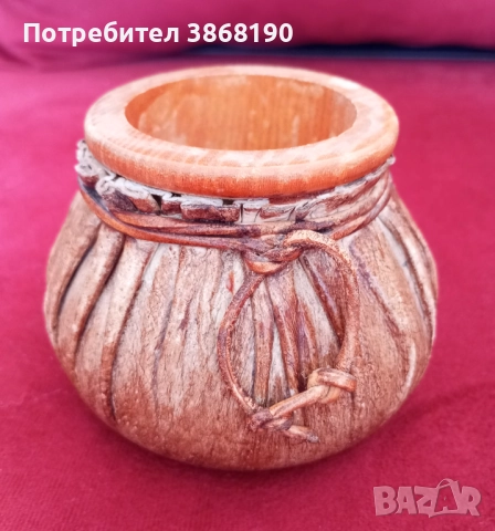 Винтидж Ръчно изработена чаша шейкър за зарове от кожа и дърво