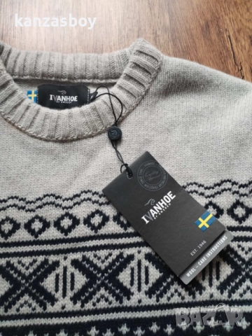 Ivanhoe of sweden jorunn crew - вълнен дамски пуловер НОВ 36/С