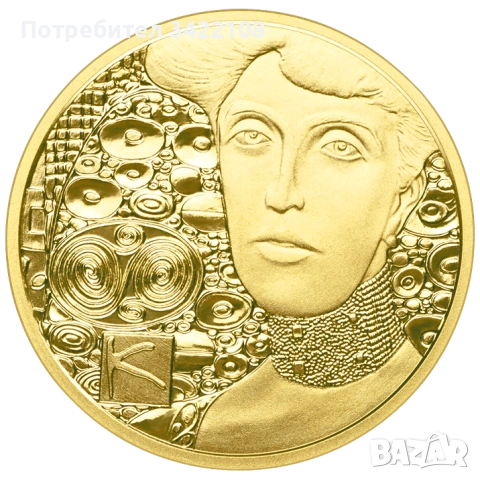 "Климт и неговите жени”: комплект от 5 златни монети по 10 грама в качество Proof , снимка 4 - Нумизматика и бонистика - 53194544