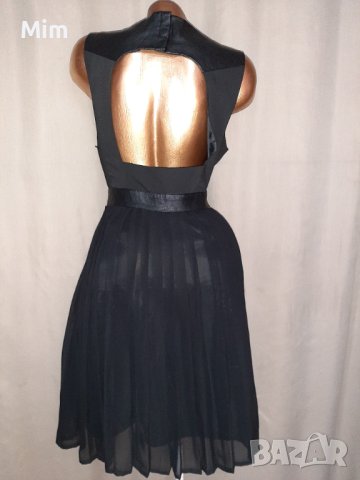 Н&М  42 Черна рокля солей с гол гръб , снимка 5 - Рокли - 40673746