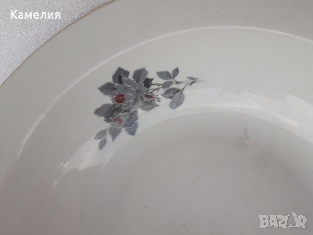 Българска порцеланова чиния , снимка 2 - Съдове за готвене - 40471100