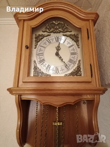 Часовник стенен Уестмистърски Франц Хермле, снимка 5 - Антикварни и старинни предмети - 53514320