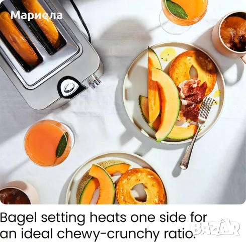 Иноксов Тостер за 2 Филийки / Тостер с Широки Отвори за Печене на Дебел Хляб, снимка 6 - Тостери - 49280497