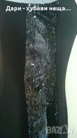 Изискана черна вталена рокля с пайети 🍀 Промоция -10%🍀❤M,M/L❤🍀арт.4362, снимка 4 - Рокли - 37190512