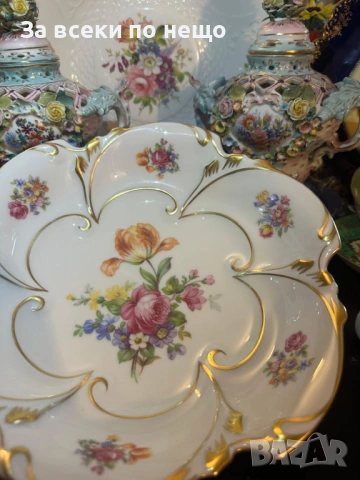 W. Germany  Circa  1964 “Jlmenau” автор и художник ръчно нарисувана купа (плато) Код P1899, снимка 4 - Декорация за дома - 53332547