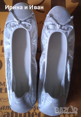Дамски сребристи обувки , снимка 3 - Дамски елегантни обувки - 53125162