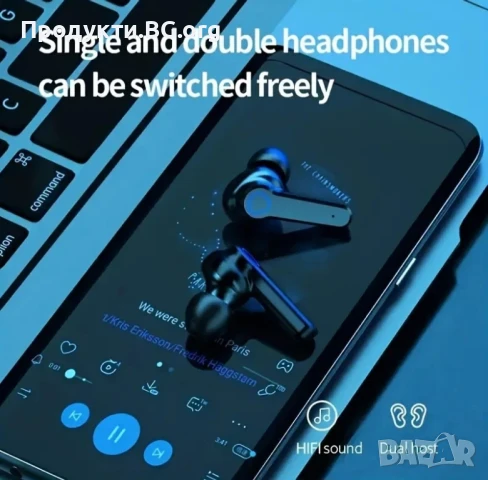 Безжични TWS Слушалки с LED Кутия и Шумопотискане, снимка 3 - Bluetooth слушалки - 50762281