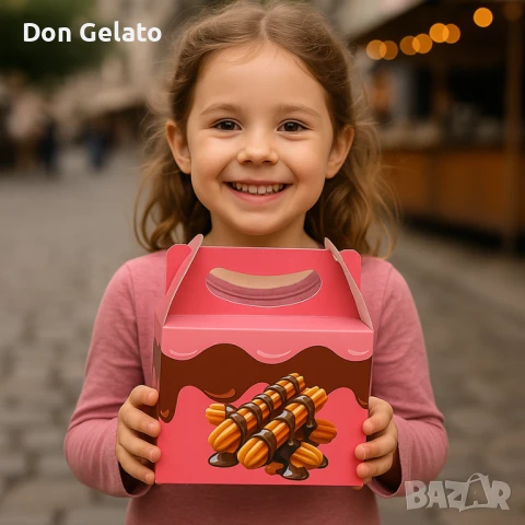 Takeaway Кутия за чурос за вкъщи с дръжка, снимка 2 - Други - 51268230