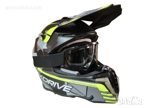  Каска Крос/Атв/Мотор с Очила комплект -72114, снимка 3 - Аксесоари и консумативи - 49384033
