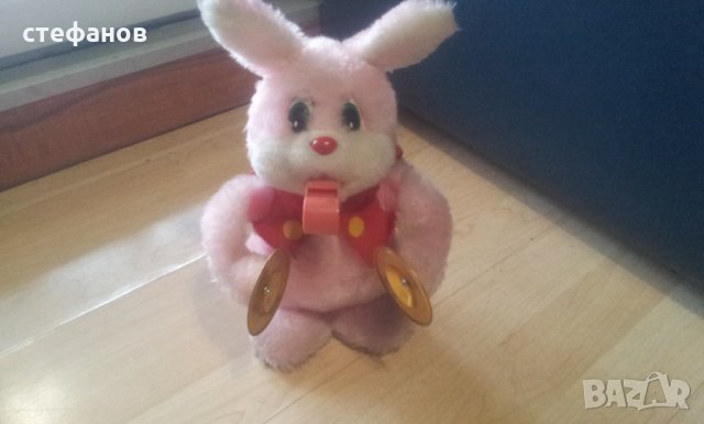 Уникално за колекция ретро зайче, Япония на батерии ALPS made in japan toys, 4 ФУНКЦИИ, снимка 4 - Колекции - 32594025