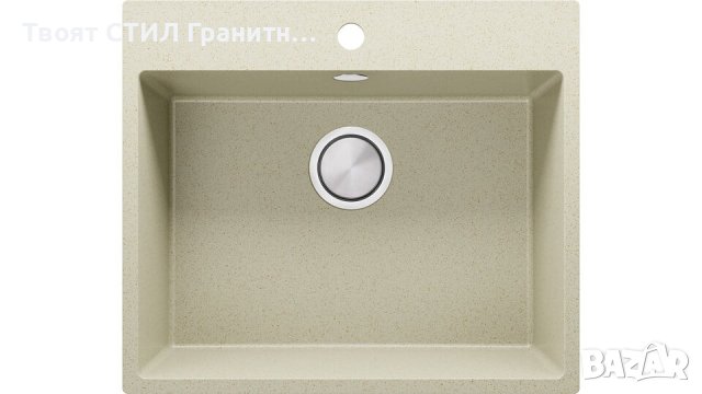 БЕж Кухненска Мивка от гранит модел Рига 60 XL 580 x 500 мм