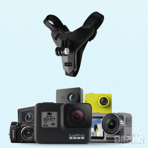 GoPro - страп за мото каска, снимка 4 - Камери - 27593628