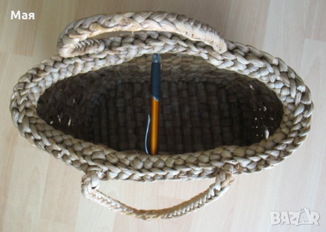 Чанта (кошница) от камъшит, снимка 4 - Чанти - 34663478