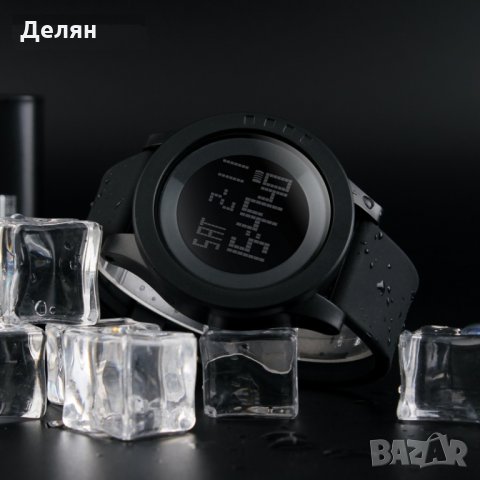 Мъжки електронен часовник, черен, масивен, DUAL TIME, снимка 3 - Мъжки - 28342082