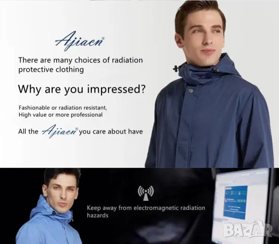 360°Екранирано Защитно Облекло Метални Нишки ЕМП АнтиРадиационен Щит срещу Електромагнитно Излъчване, снимка 10 - Други - 50006327