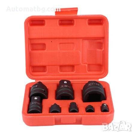 Преходници адаптери Automat, ковани, за гайковерт, 8 части, снимка 3 - Аксесоари и консумативи - 28937947