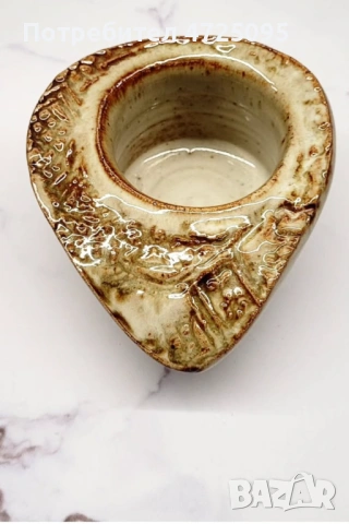 Керамичен арт свещник, снимка 2 - Декорация за дома - 53557935