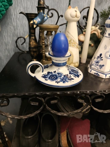 Delft порцеланов свещник , снимка 2 - Декорация за дома - 51183972