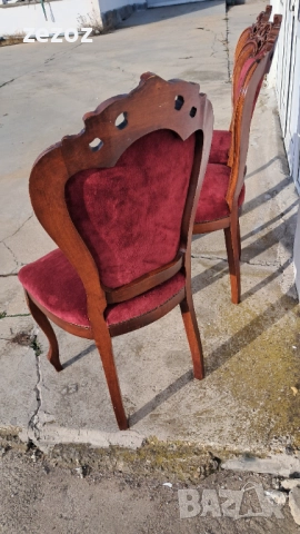 Столове Рококо орех-3 бр., снимка 8 - Столове - 52825463