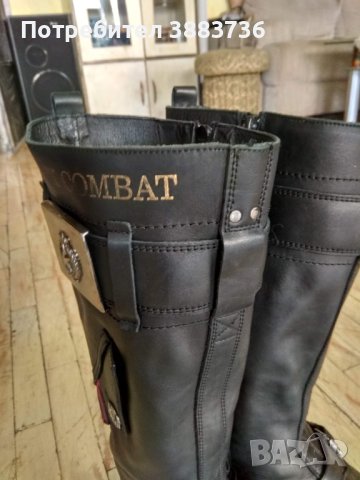 Рокерски кожени ботуши Military combat, снимка 2 - Мъжки ботуши - 43351689