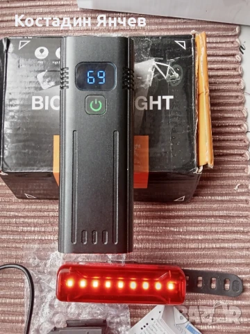 Велосипедни светлини, USB зареждащи се -5 режима , снимка 1