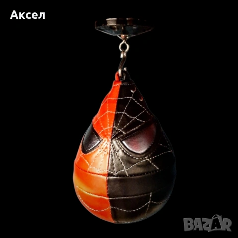 Бърза боксова круша,изработена от естествена кожа разм.М 6x8инч., снимка 1 - Бокс - 53462031