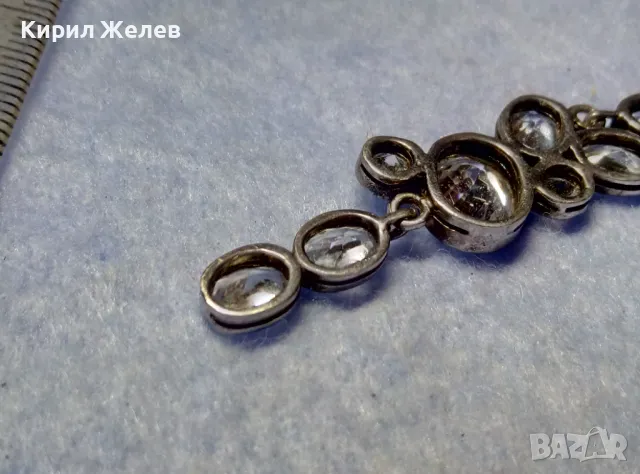 СКЪПОЦЕНЕН СРЕБЪРЕН ПЕНДАНТ РОДИРАНО СРЕБРО 925 с ЮВЕЛИРНО ФАСЕТИРАН МОЙСАНИТ ЧАСТ от КОМПЛЕКТ 38214, снимка 11 - Колиета, медальони, синджири - 50336033