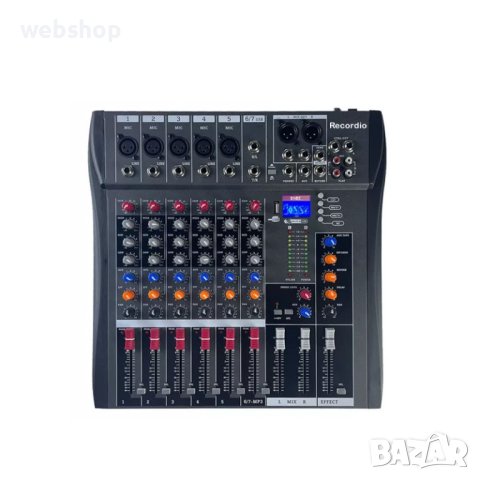 Професионален Пулт/Миксер MX 606 BT , 4 канален , USB, BLT, снимка 4 - Ресийвъри, усилватели, смесителни пултове - 43166081