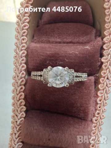 ДАМСКИ ЗЛАТЕН ПРЪСТЕН БЯЛО ЗЛАТО 14К., снимка 2 - Пръстени - 50857023