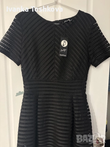 Черна рокля, НОВА с етикет, снимка 3 - Рокли - 52876289