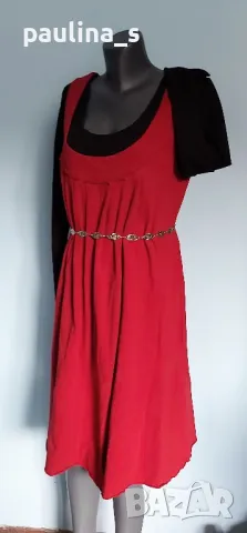 Лот / Комплект от Червен сукман, маркова блуза и колан