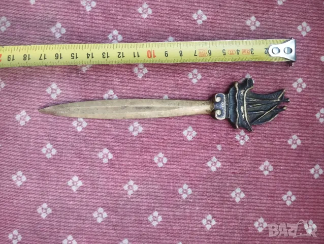 Месингово ножче за писма, снимка 3 - Други ценни предмети - 48824239