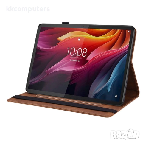 Защитен калъф за Lenovo Tab K11 Plus, Кожен PU с пеперуда, Стойка, 3 слотa за карти, Вкл. Протектор,, снимка 8 - Калъфи, кейсове - 52937854