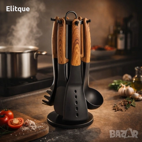 Комплект 12 части кухненски прибори със стойка Cheffinger , снимка 5 - Форми - 53180280