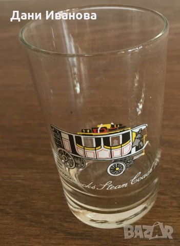4 стъклени чашки за аператив с ретро автомобили, снимка 5 - Чаши - 28457966