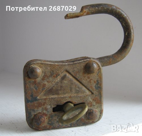 стар катинар с ключ, снимка 2 - Други ценни предмети - 28955737