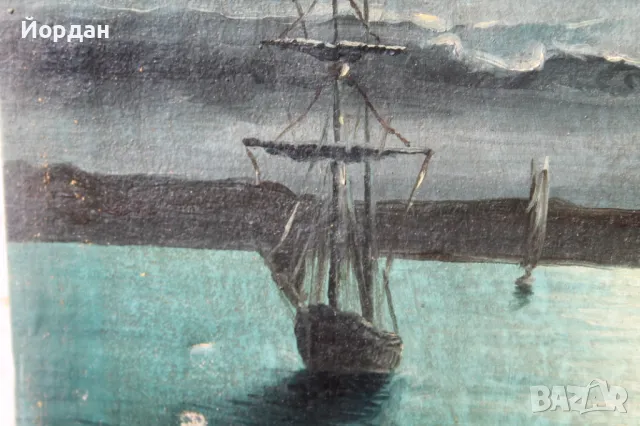 Стара картина масло върху платно, снимка 12 - Картини - 50085064