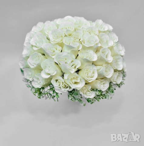 Елегантен букет от изкуствени рози, снимка 7 - Други стоки за дома - 52137811