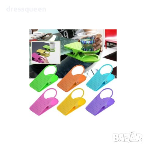 1553 Практичен подвижен държач щипка за чаша Table Clip, снимка 4 - Чаши - 43940353