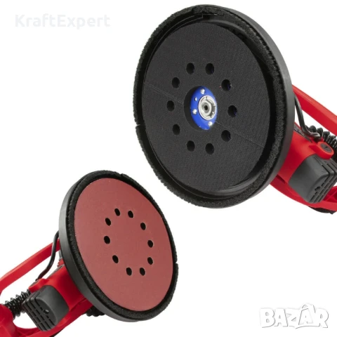 Шлайфмашина за стени и тавани KraftWorld – с кръгла LED глава,телескопично рамо,торба и 6 диска, снимка 7 - Други инструменти - 50681333
