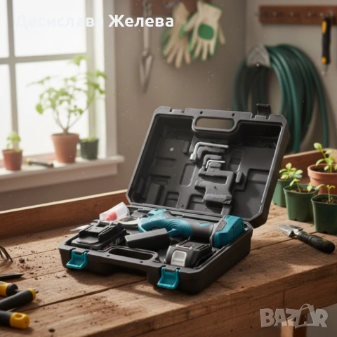 Комплект акумулаторна ножица KraftRoyal с 2 батерии и куфар — мощно и прецизно рязане, снимка 2 - Градински инструменти - 53396728