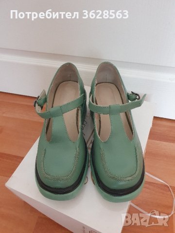 Зелени дамски обувки на ток GABINA
