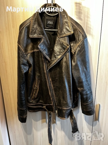 Мъжко кожено яке Zara