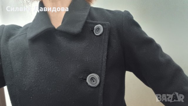 дамско палто зимно елегантно черно, снимка 6 - Палта, манта - 43949354