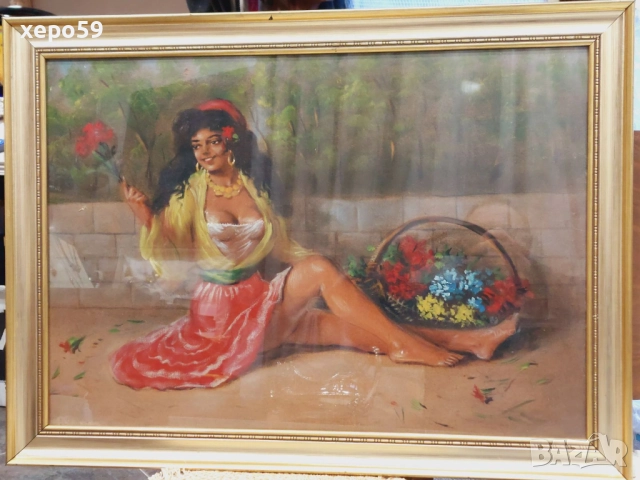 Стара европейска картина, темпер на картон