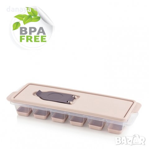 2475 Форма за лед със силиконово дъно и капак с клапа за пълнене, BPA FREE, снимка 3 - Форми - 35392707