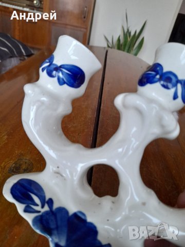 Стар порцеланов Свещник, снимка 5 - Антикварни и старинни предмети - 39375859