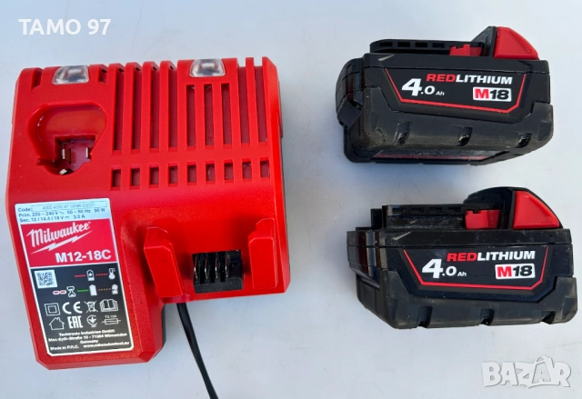 Milwaukee M18 BH - Акумулаторен перфоратор 2x18V 4.0Ah отличен!, снимка 7 - Перфоратори - 52972182