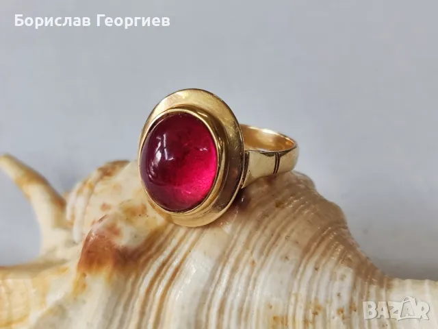 Златен пръстен 14 С 585 с рубин