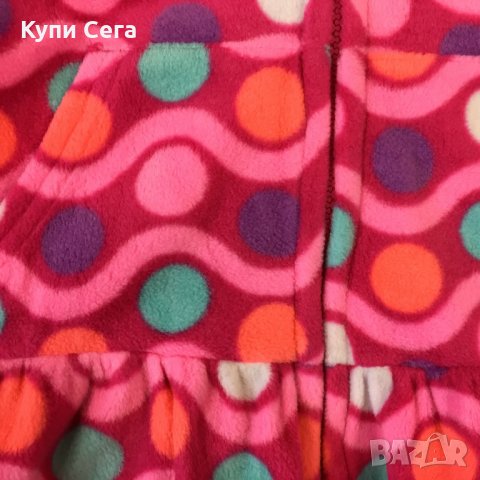 Розор Полка Дотс Точици Суичър Суитшърт Суитчър Горнище с Цип Качулка, снимка 4 - Детски анцузи и суичери - 27710908